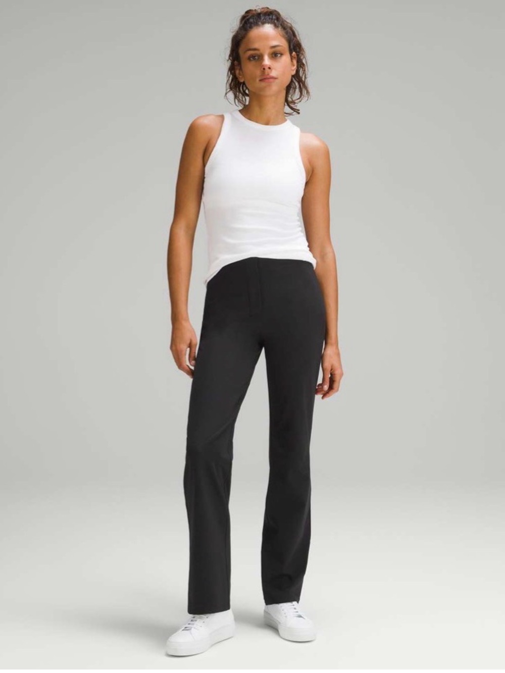 Lululemon Athletica Smooth Fit Pull-On High-Rise pants Black Pants 10 - Picture 3 of 7